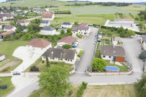 Vue aérienne drone Celles sur Ource - Vignoble Daniel Deheurles et Filles