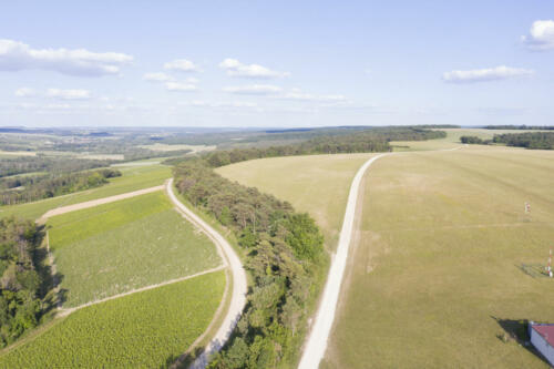 Vue aérienne drone Celles sur Ource - Vignoble Daniel Deheurles et Filles