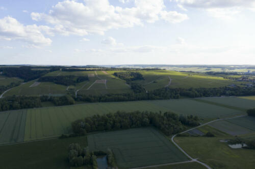 Vue aérienne drone Celles sur Ource - Vignoble Daniel Deheurles et Filles